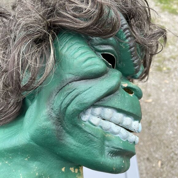 Cesar Incredible Hulk Vintage 1979 Vinyl Mask Marvel no Don Post Distortions - Picture 15 of 16
